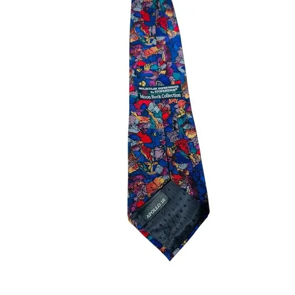 Molecular Expressions STONEHENGE Moon Rock Collection Necktie Colorful - Picture 1 of 3